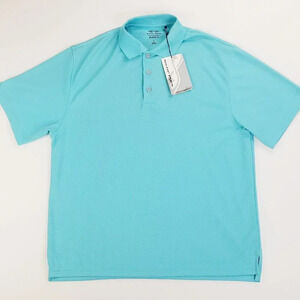 Snake Eyes Large Players Embroidered Sleeve Logo Blue Men's Short Sleeve Polo